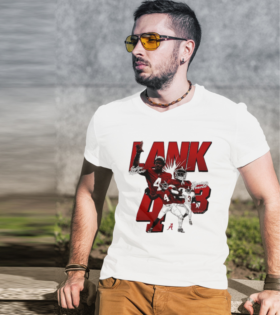 Alabama Crimson Tide Jalen Milroe Terrion Arnold Lank 4th 3 Football Caricature T-Shirt