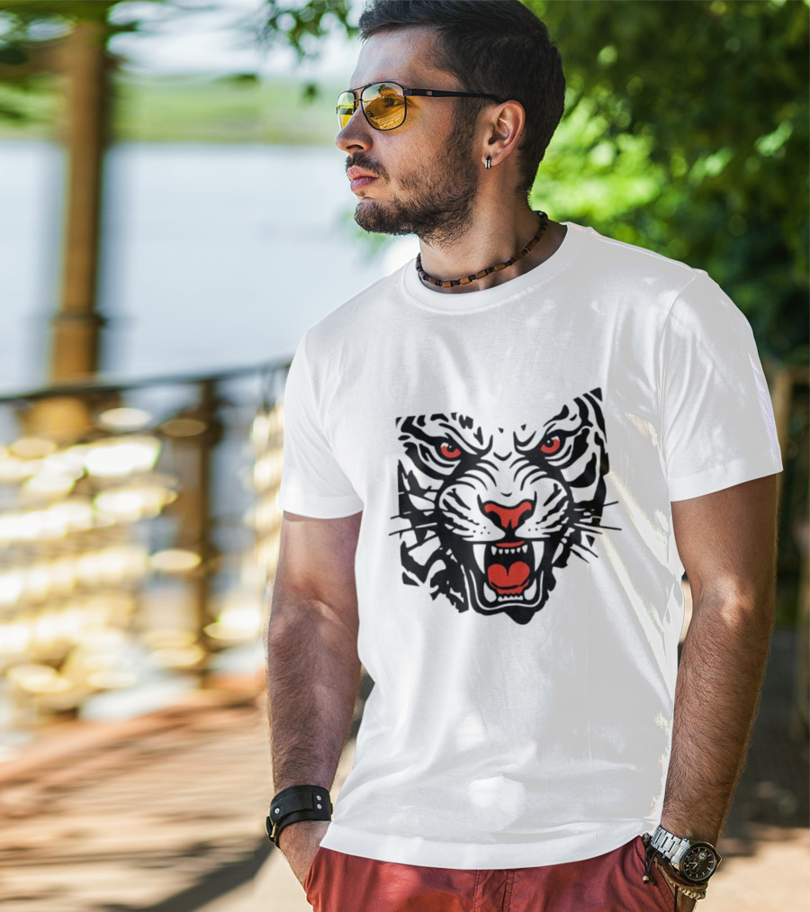 Clemson Tigers Head Clemson University Fierce Tiger Face T-Shirt