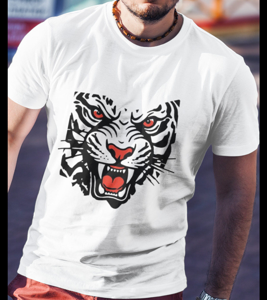 Clemson Tigers Head Clemson University Fierce Tiger Face T-Shirt