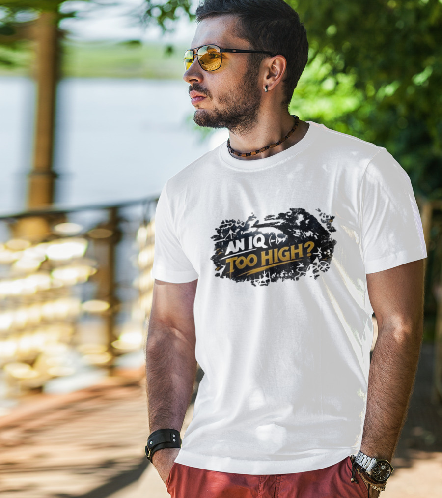 An Iq Too High? Retro Distressed T-Shirt