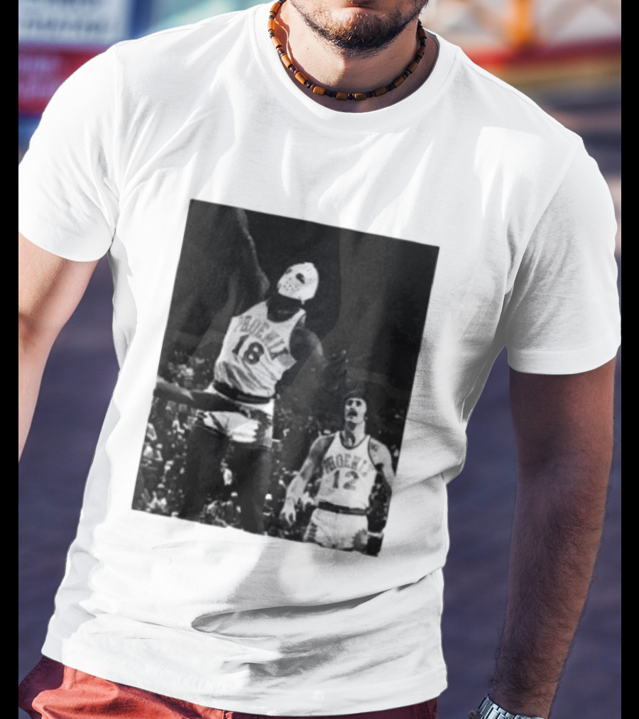 Curtis Perry Wearing Hockey Mask During Phoenix Suns NBA Game T-Shirt