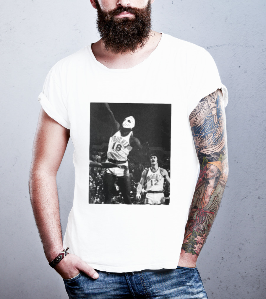 Curtis Perry Wearing Hockey Mask During Phoenix Suns NBA Game T-Shirt