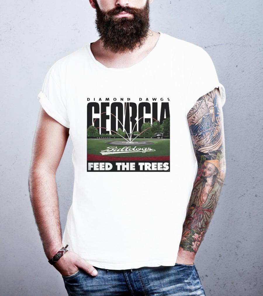 Diamond Dawgs Georgia Bulldogs Baseball Feed The Trees T-Shirt