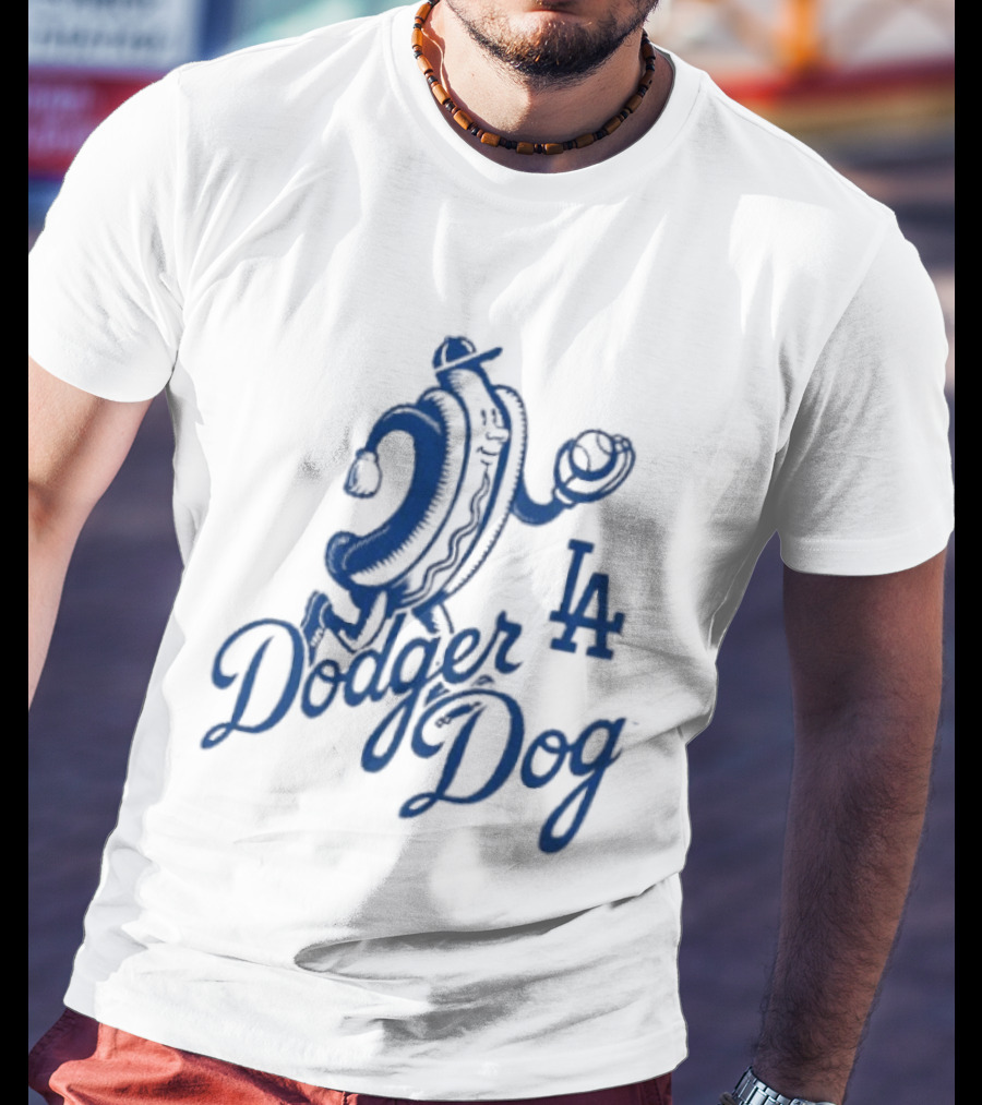 Dodger Dog LA Dodgers Hot Dog Baseball T-Shirt