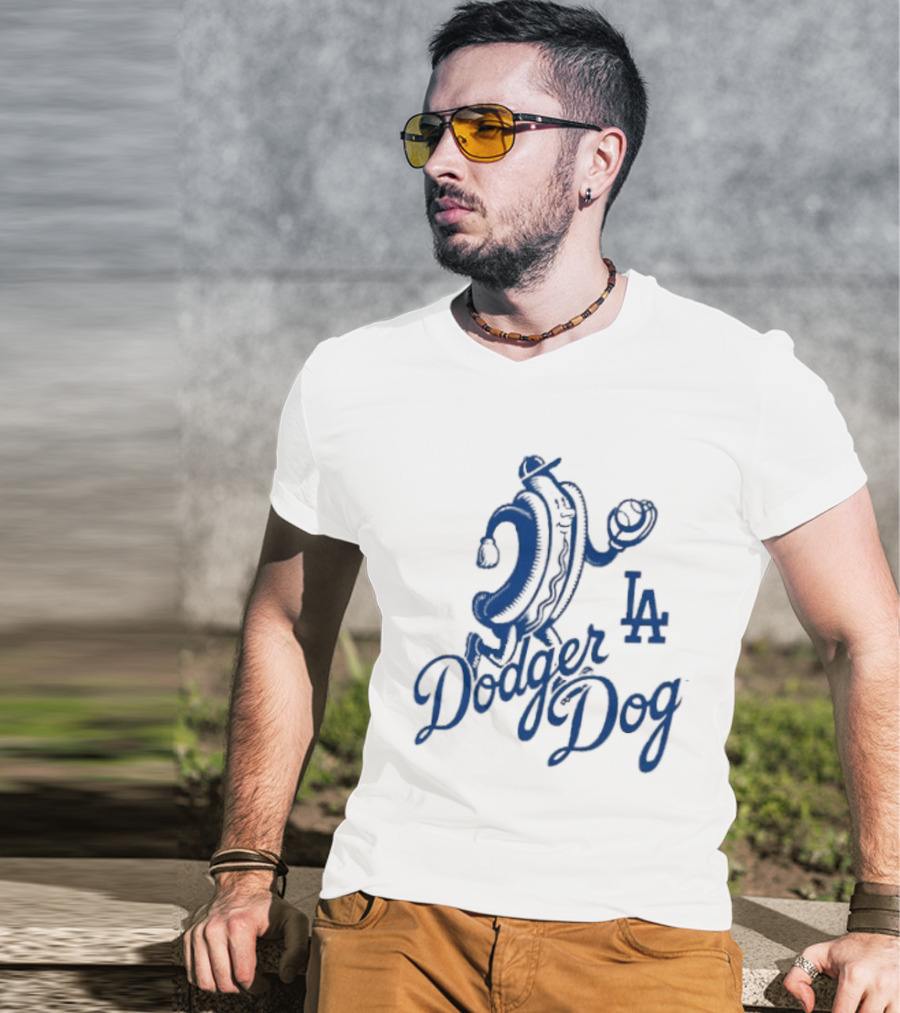 Dodger Dog LA Dodgers Hot Dog Baseball T-Shirt