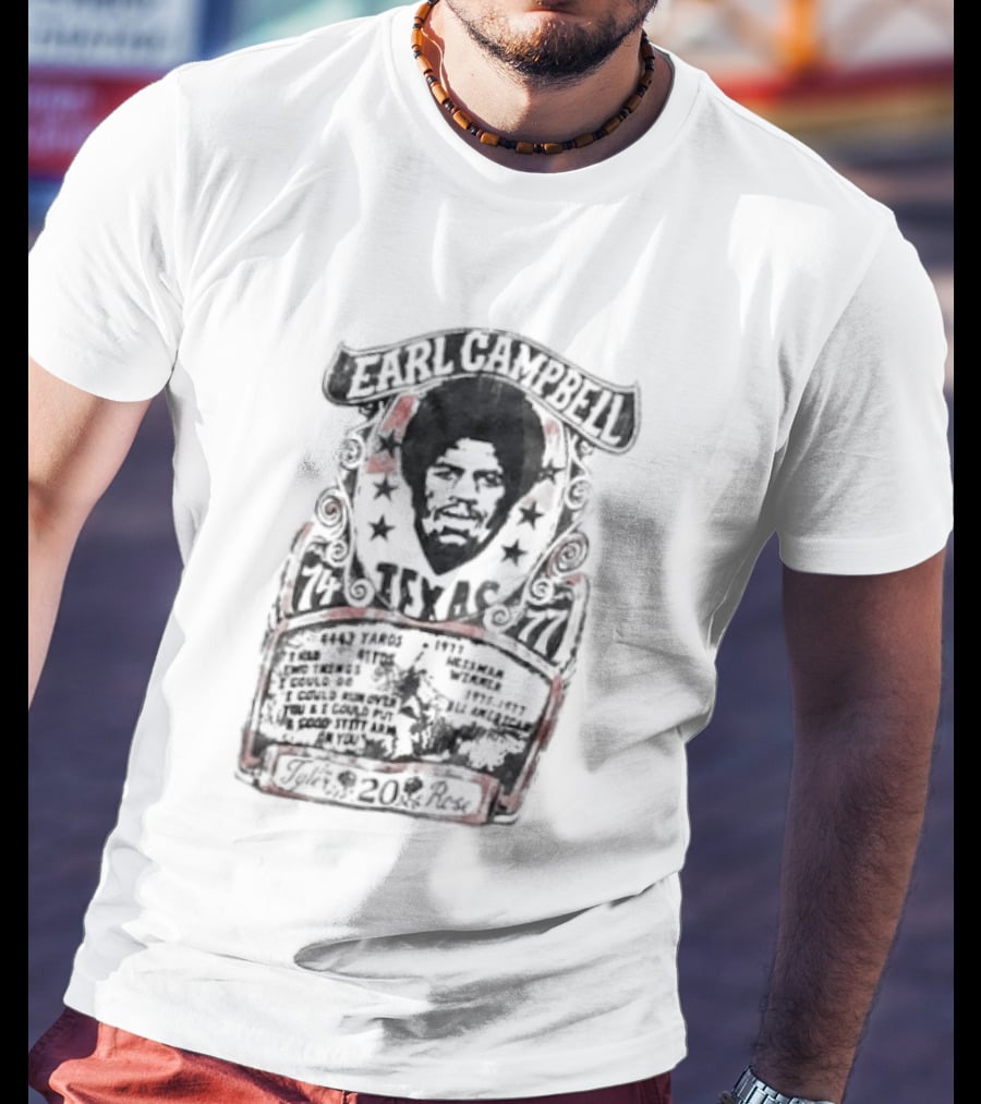 Earl Campbell Texas Longhorns Number 20 Football Legacy Roots Of Fight 1974 1976 T-Shirt