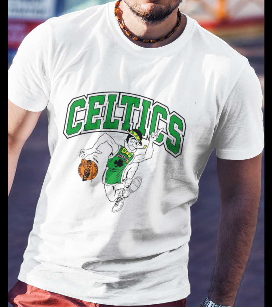 Boston Celtics Leprechaun Dancing Basketball St Patrick's Day Celebration T-Shirt