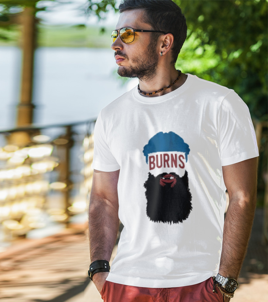 Brent Burns Beard Blue And Red Text Colorado Hockey Fan T-Shirt