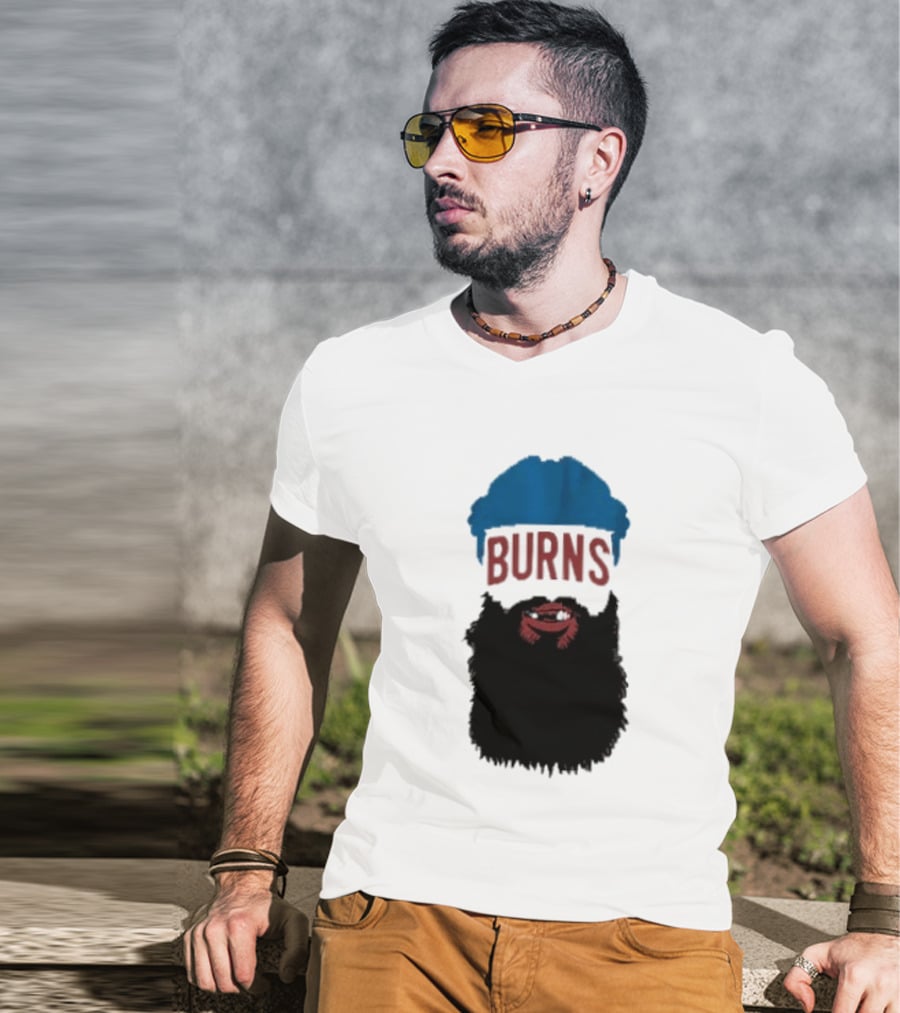 Brent Burns Beard Blue And Red Text Colorado Hockey Fan T-Shirt