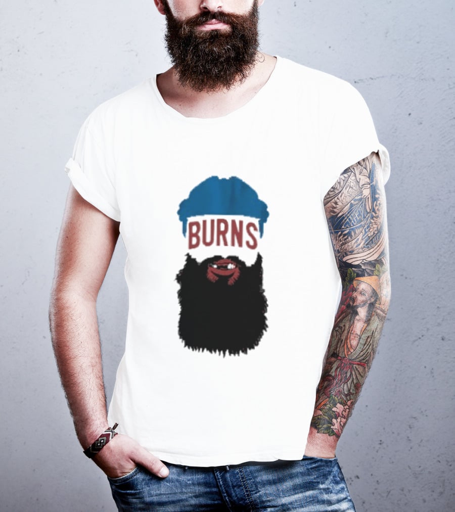 Brent Burns Beard Blue And Red Text Colorado Hockey Fan T-Shirt