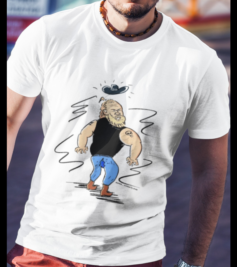 Brock Lesnar WWE Smackdown Cowboy Cartoon T-Shirt