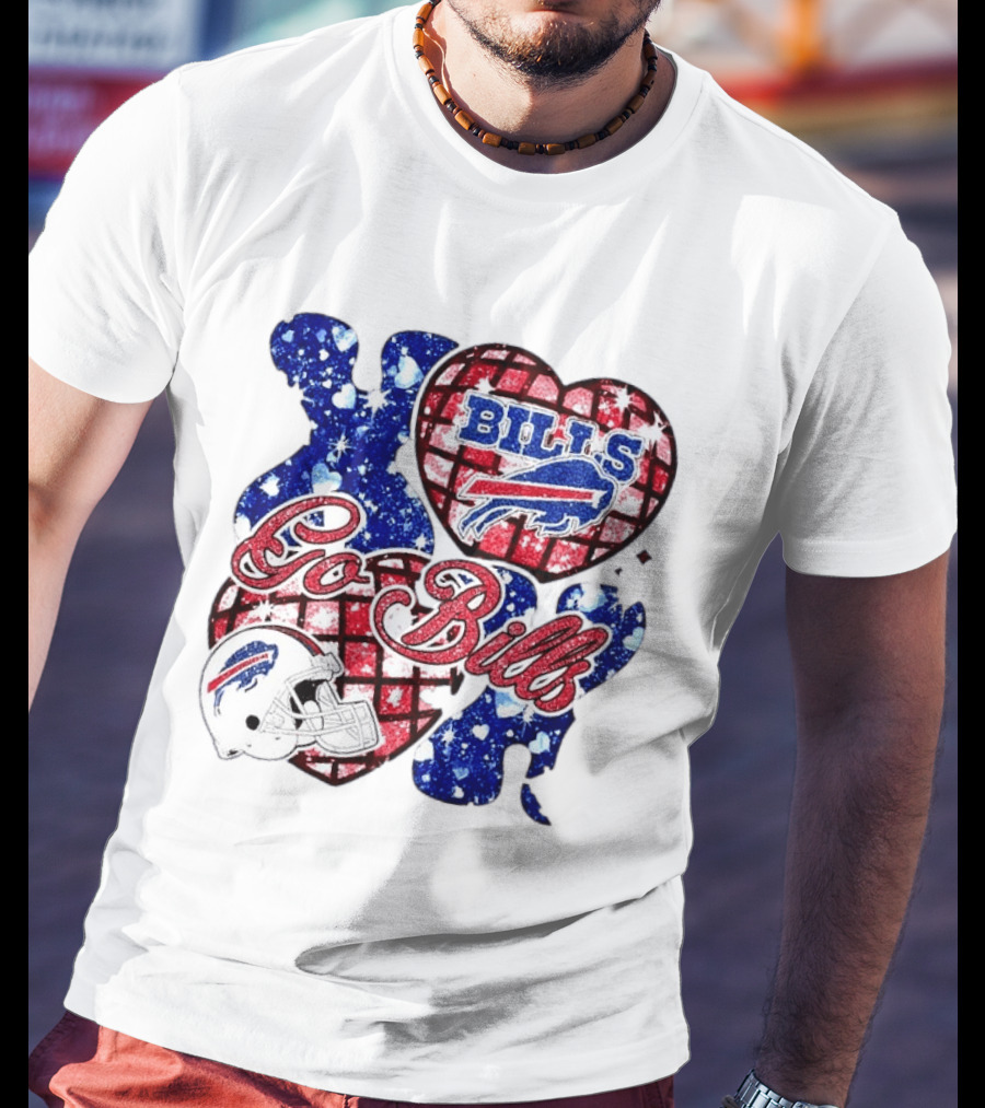 Buffalo Bills Go Bills Heart Valentine's Day Football T-Shirt