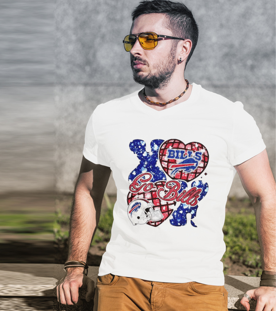 Buffalo Bills Go Bills Heart Valentine's Day Football T-Shirt