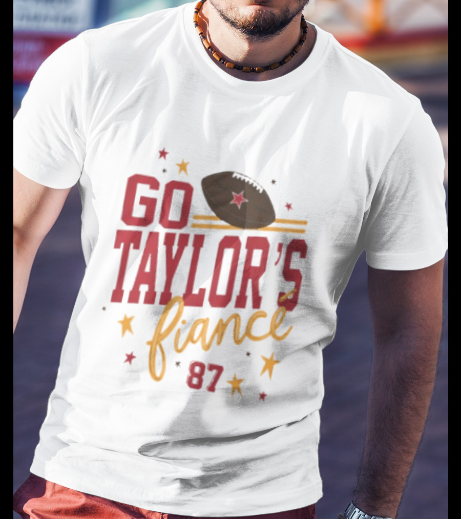Go Taylor's Fiancé 87 Football Stars And Stripes T-Shirt