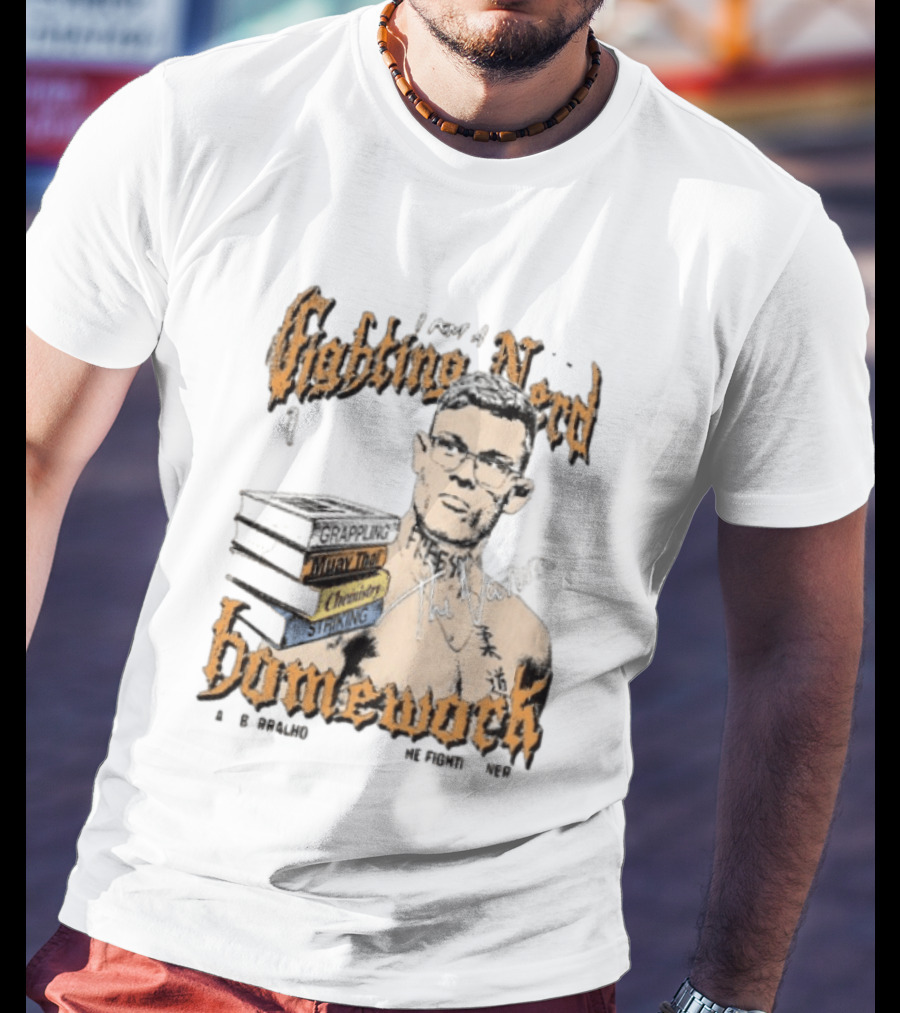 Caio Borralho Fighting Nerd Grappling Muay Thai Chemistry Homework Natural MMA T-Shirt