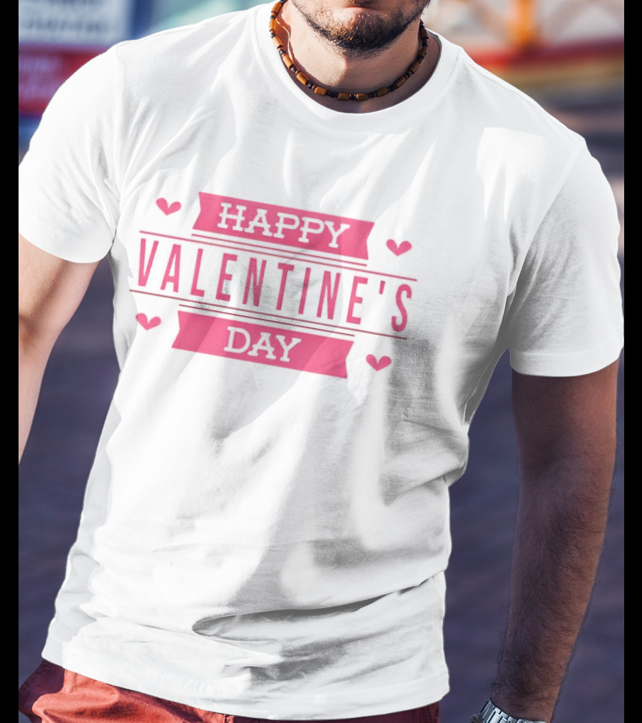 Happy Valentine's Day Pink Hearts Celebration T-Shirt