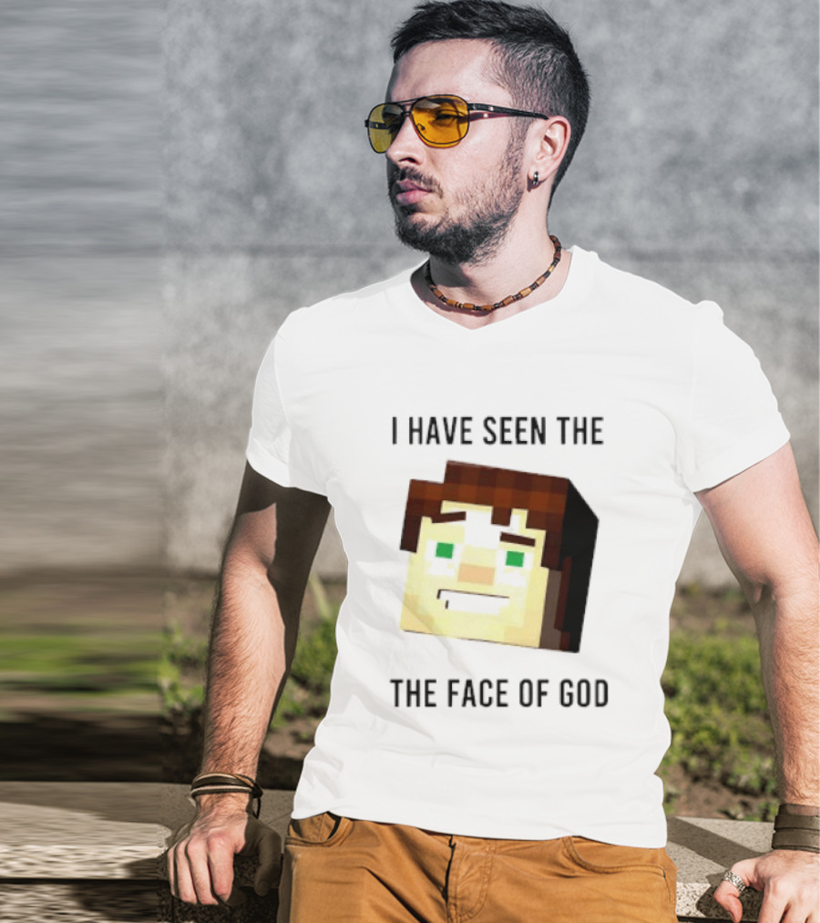 I Have Seen The Face Of God Minecraft Style Pixel T-Shirt