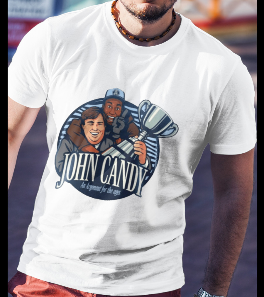 John Candy CFL Argonaut Icon Holding Trophy T-Shirt