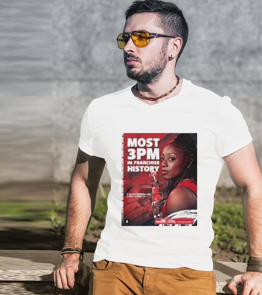Kelsey Mitchell Most 3PM In Franchise History Indiana Fever T-Shirt