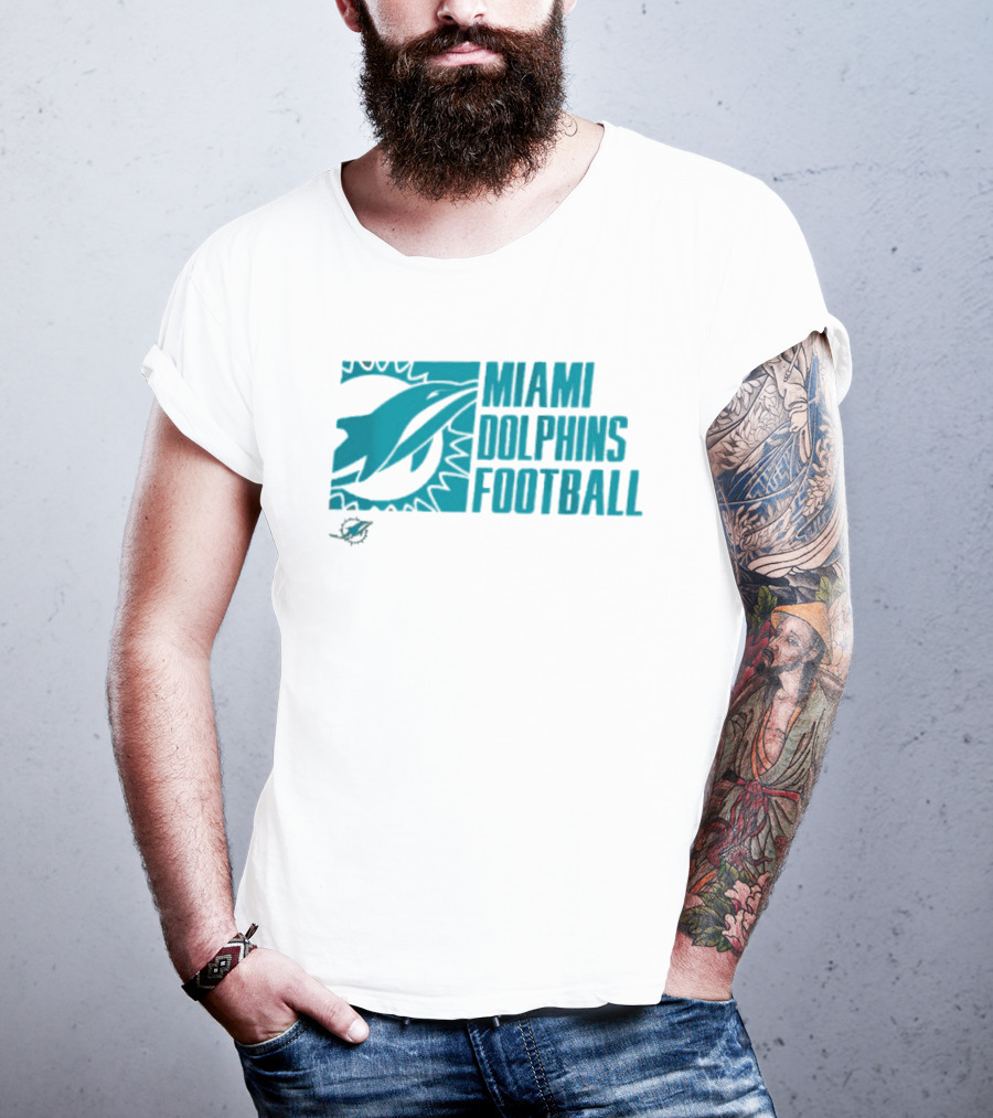 Miami Dolphins Football Fan Apparel Post Game Wear T-Shirt