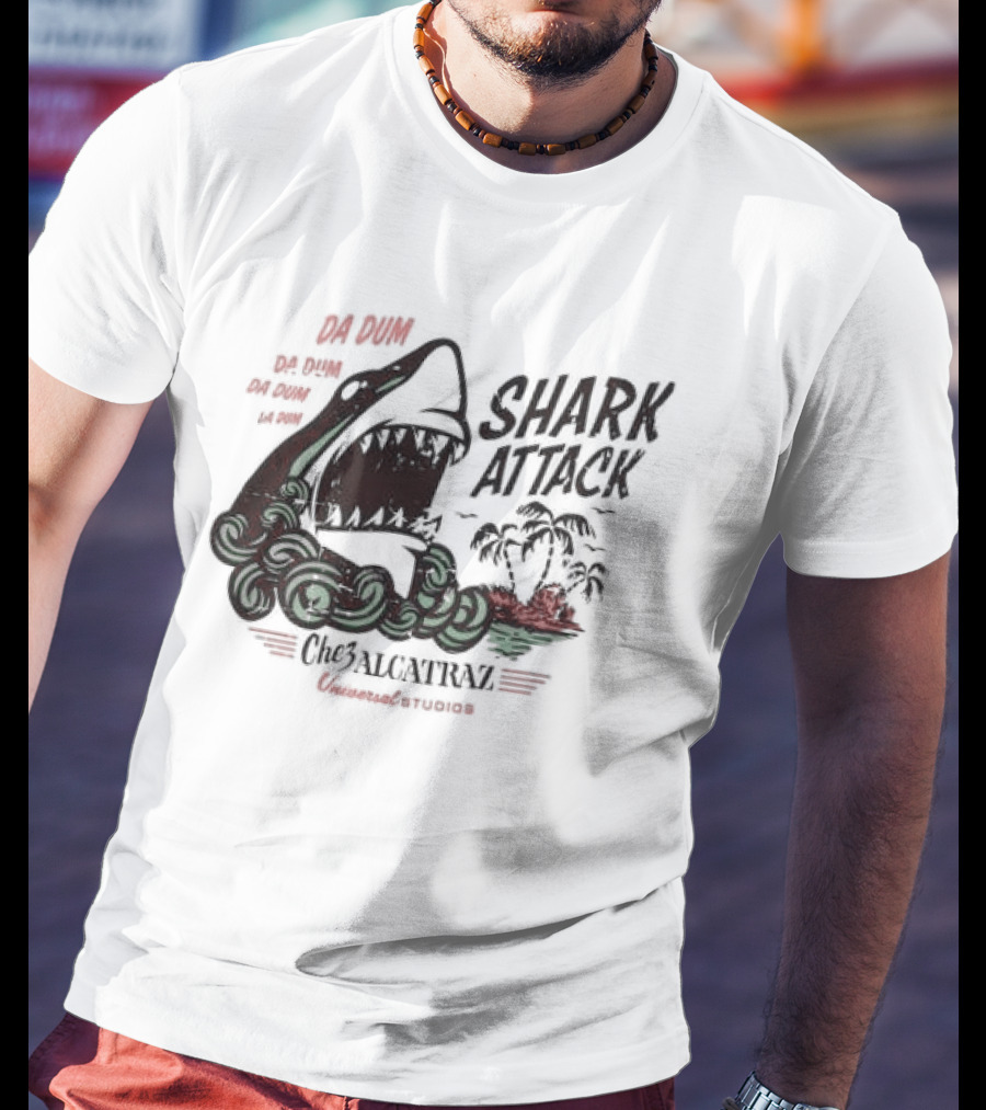 Big Wave Shark Attack Che Alcatraz Island California Adventure T-Shirt