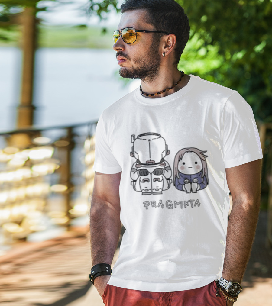 Pragmata Hugh Diana Sitting Together T-Shirt