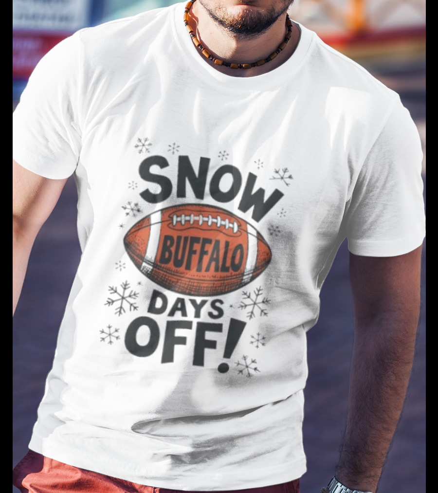 Snow Buffalo Days Off Buffalo Football Snowflake T-Shirt