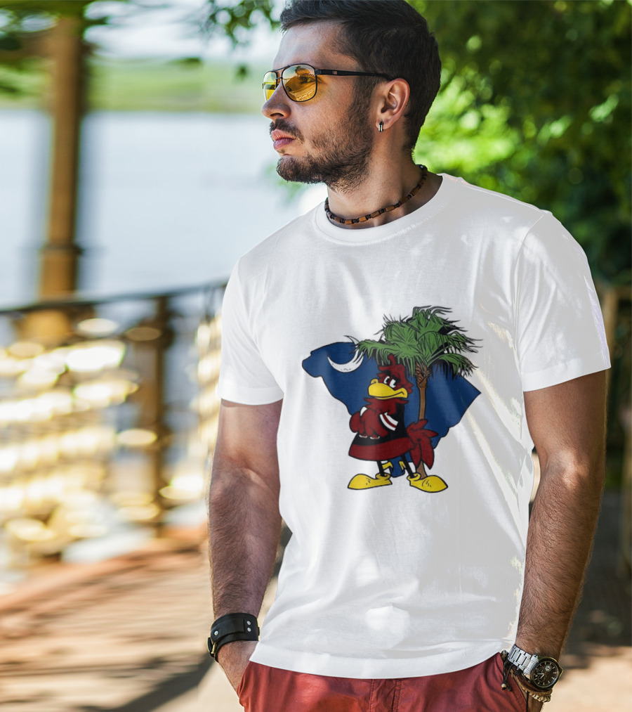 South Carolina Gamecocks Hey Gamecocks Mascot Palmetto Crescent T-Shirt