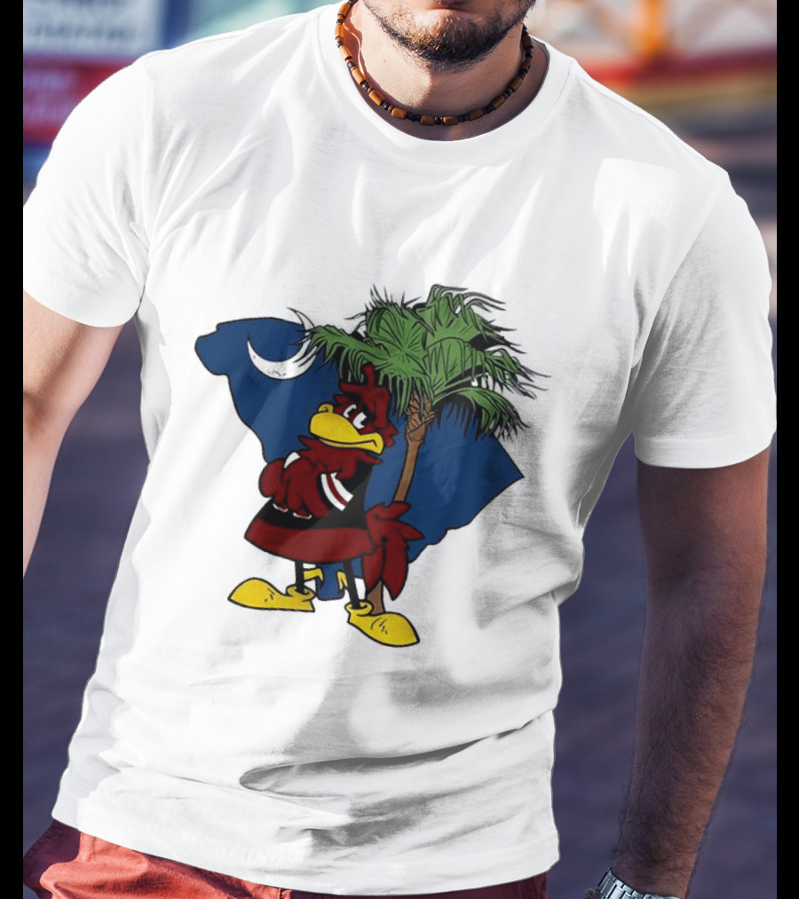 South Carolina Gamecocks Hey Gamecocks Mascot Palmetto Crescent T-Shirt