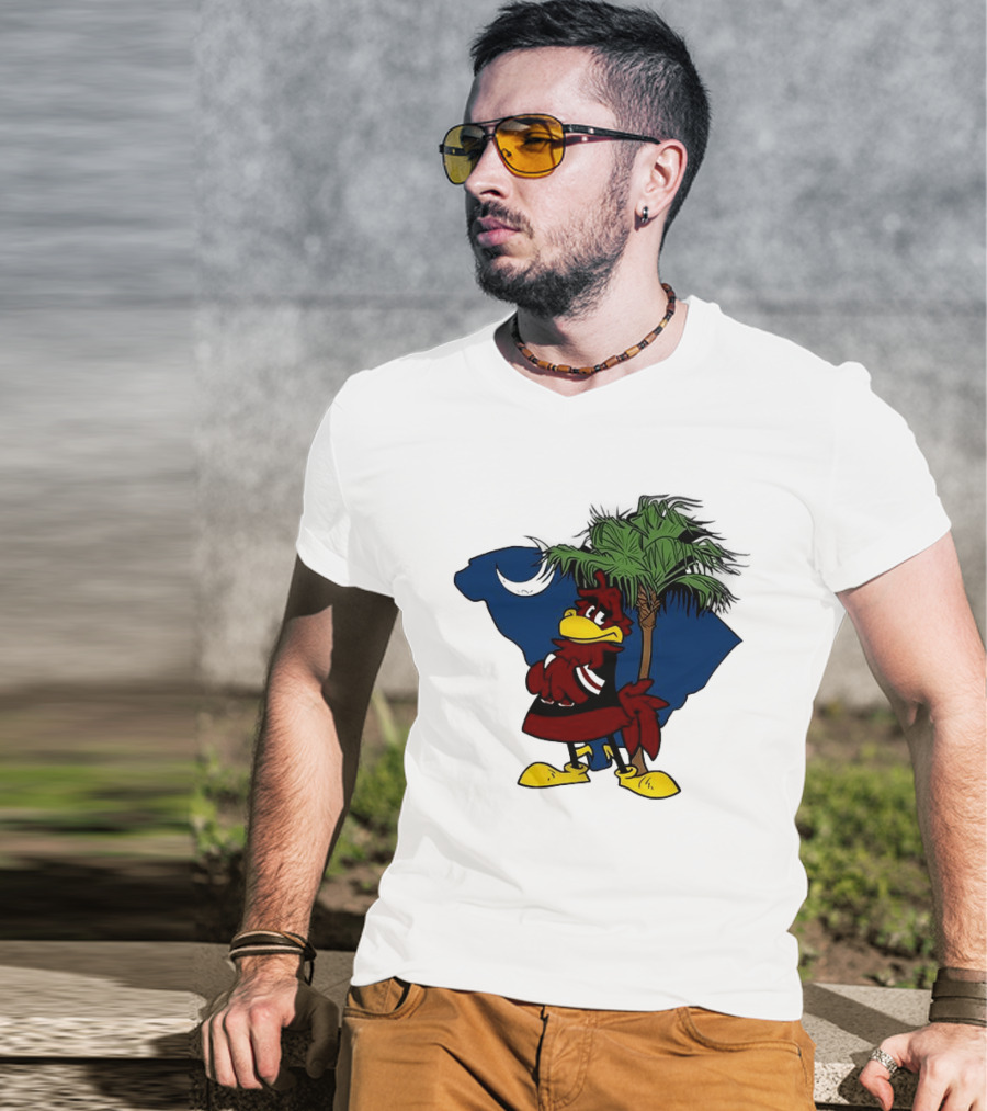 South Carolina Gamecocks Hey Gamecocks Mascot Palmetto Crescent T-Shirt