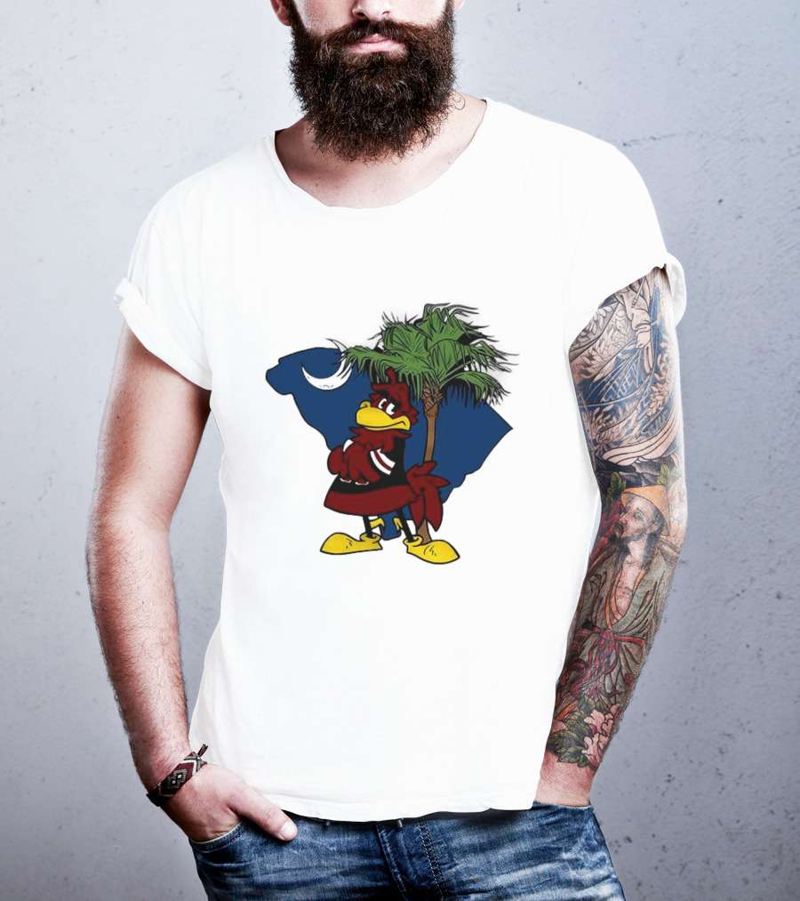 South Carolina Gamecocks Hey Gamecocks Mascot Palmetto Crescent T-Shirt
