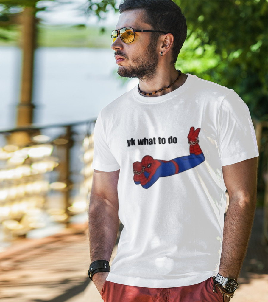 Spooderman YK What To Do Meme T-Shirt