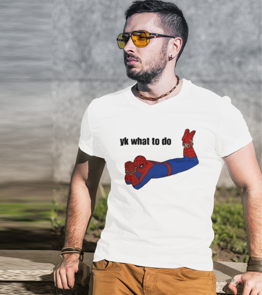 Spooderman YK What To Do Meme T-Shirt