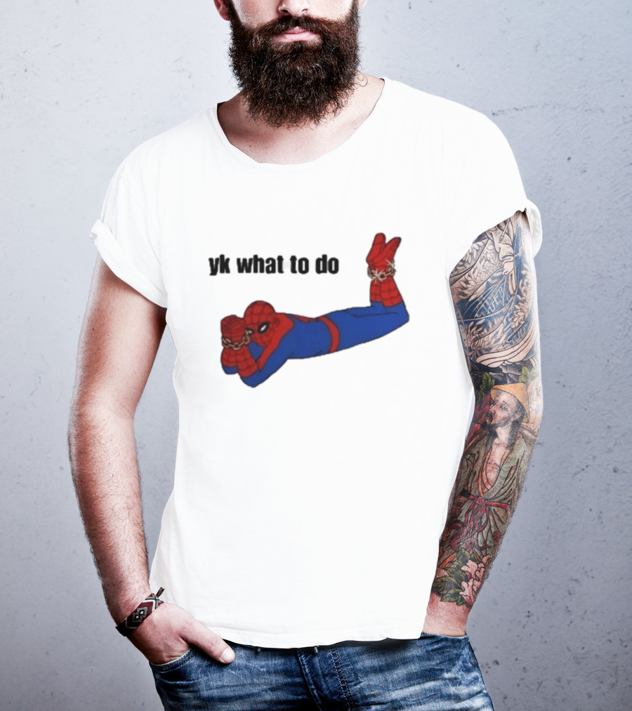 Spooderman YK What To Do Meme T-Shirt