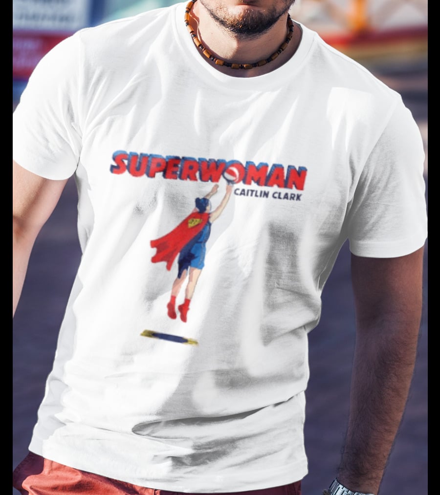 Superwoman Caitlin Clark Basketball Indiana Fever Sports Heroine T-Shirt