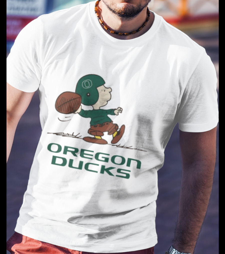 Peanuts Charlie Brown Oregon Ducks Football Quarterback T-Shirt