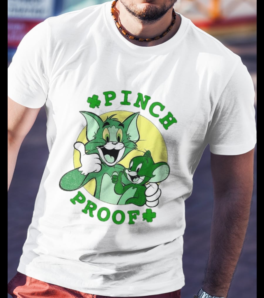 Tom And Jerry Pinch Proof St. Patrick's Day Celebration T-Shirt
