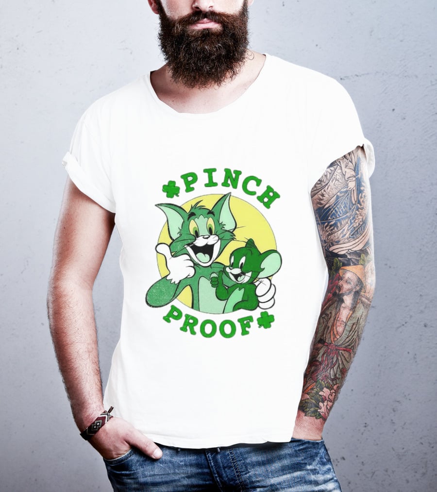 Tom And Jerry Pinch Proof St. Patrick's Day Celebration T-Shirt