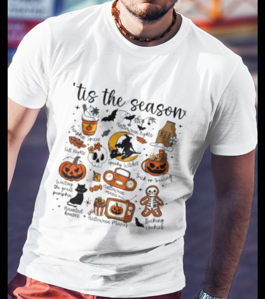 Tis The Season Pumpkin Spices Spooky Witches Halloween Trick Or Treat T-Shirt