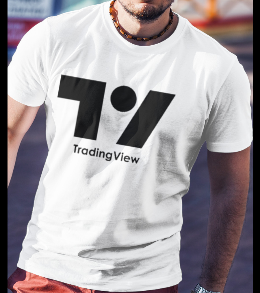 TradingView Bold Minimalist Block Monochrome T-Shirt