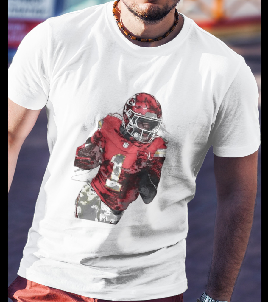 Kansas City Chiefs Xavier Worthy Football Player Number One T-Shirt