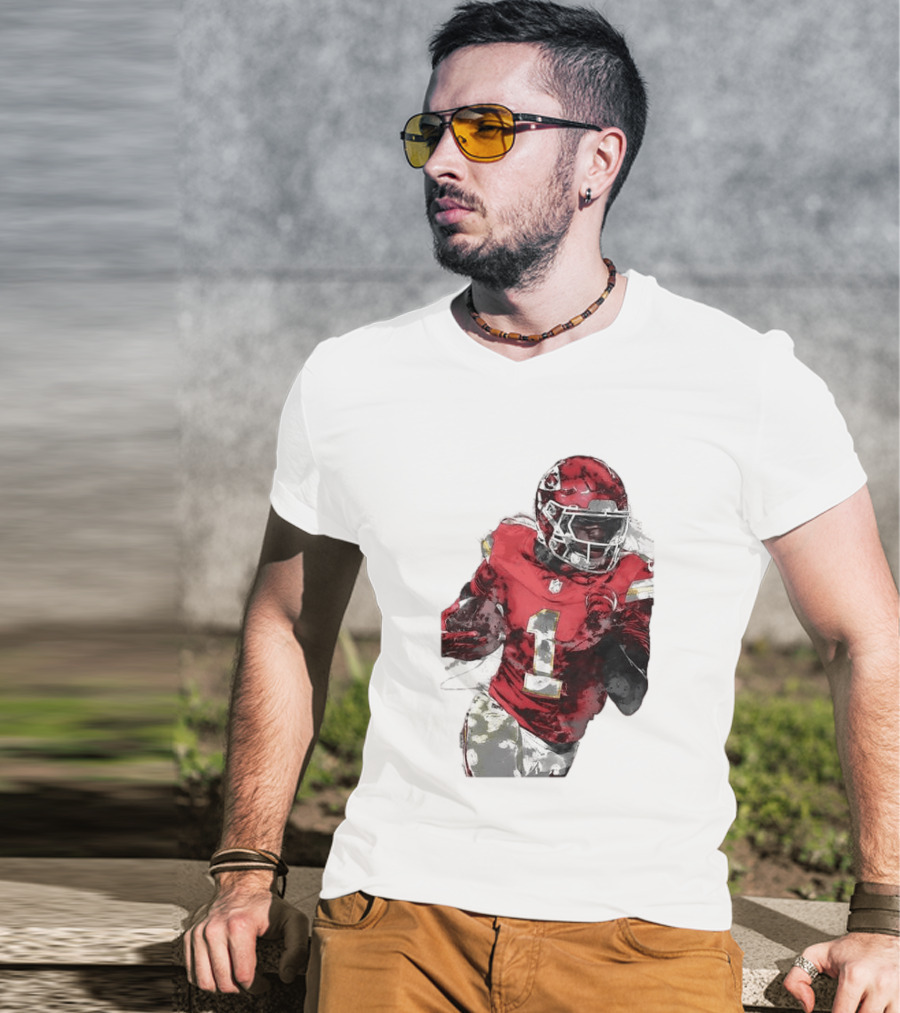 Kansas City Chiefs Xavier Worthy Football Player Number One T-Shirt