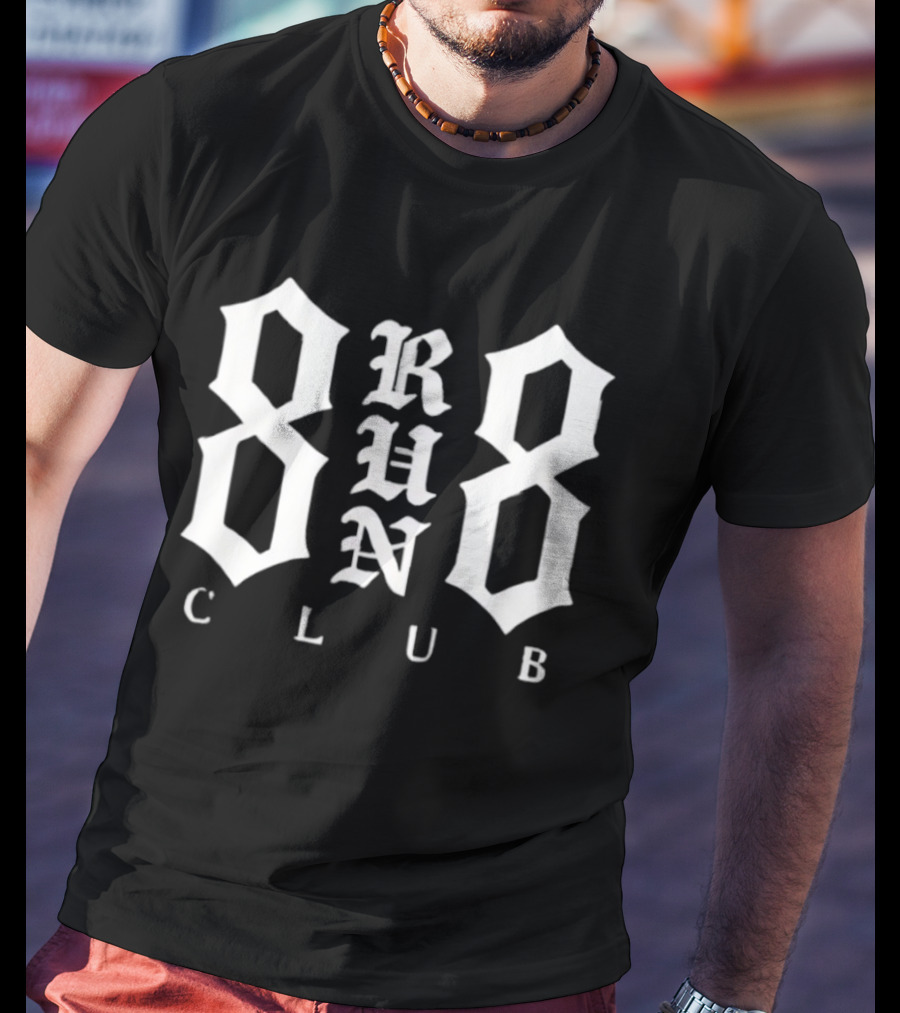 8 Run 8 Club Athletic Fitness Running T-Shirt