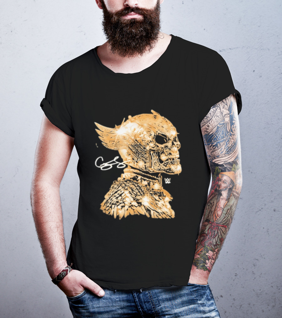 WWE Cody Rhodes American Nightmare Golden Skull T-Shirt