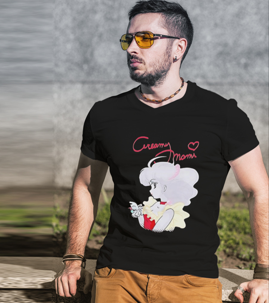 Magical Angel Creamy Mami Anime Character With Heart And Butterfly T-Shirt