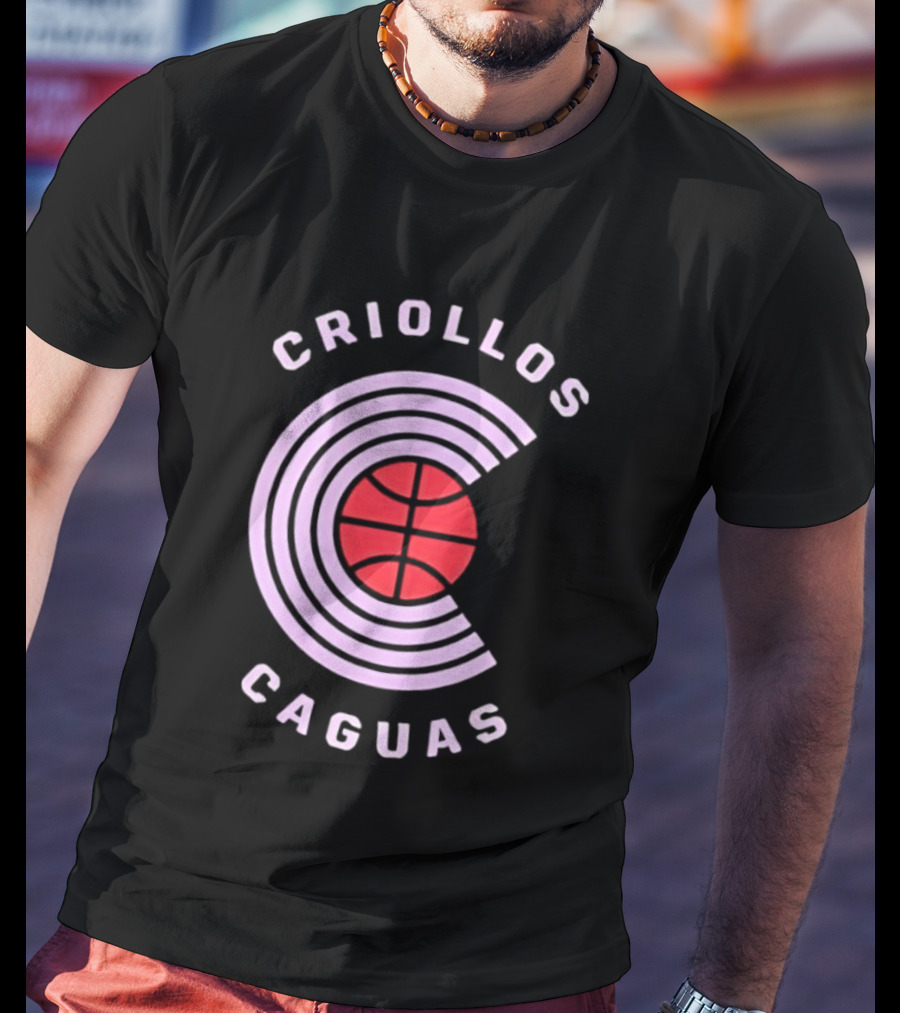 Criollos De Caguas Basketball Team Retro Style Logo Sports T-Shirt