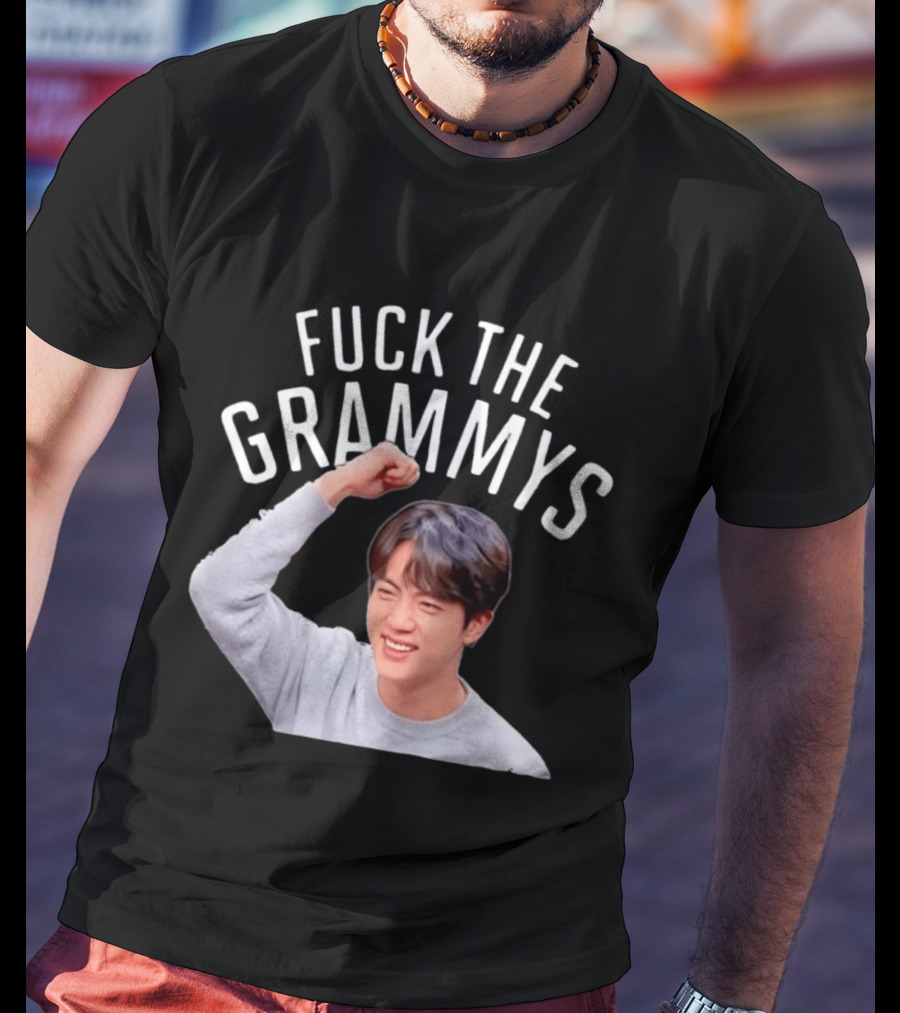 Jin BTS Fuck The Grammys K Pop Bangtan Boys Fandom T-Shirt