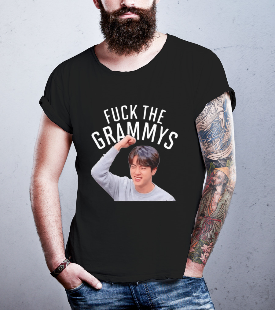 Jin BTS Fuck The Grammys K Pop Bangtan Boys Fandom T-Shirt