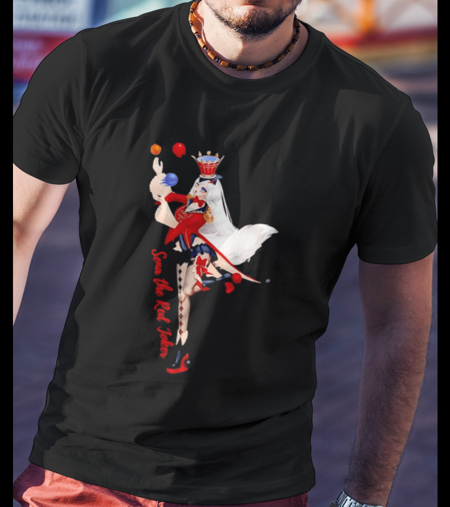 Sena The Red Joker Anime Jester Character With Crown And Juggling Balls T-Shirt