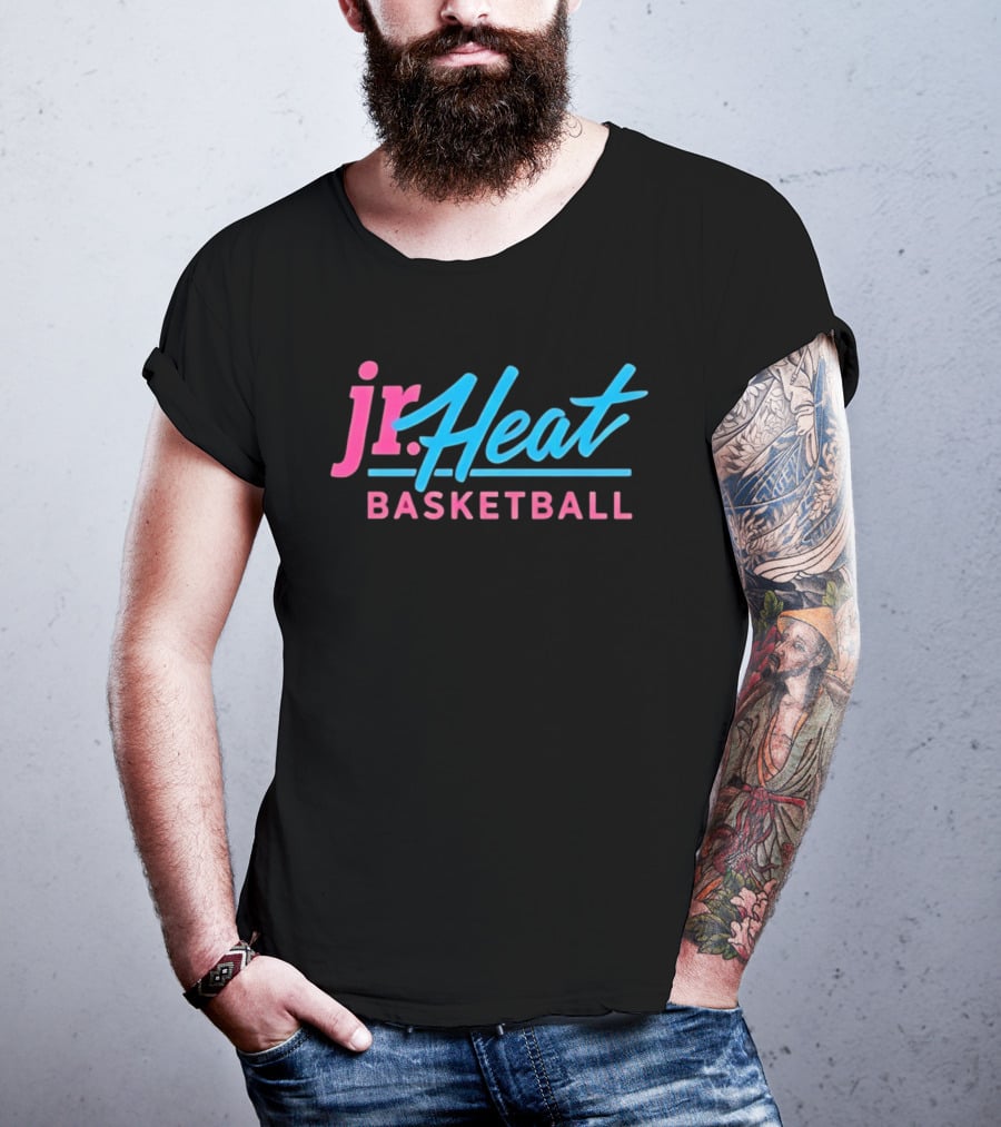 Jr Heat Basketball NBA Youth Sports Bright Neon T-Shirt